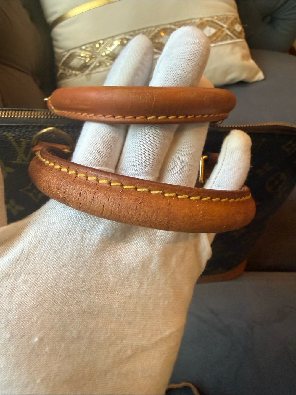 Louis Vuitton Monogram Alma Handbag in Brown and Tan - Picture 14 of 17
